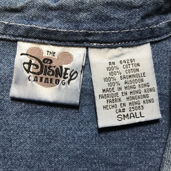 The Disney Store Winnie the Pooh Embroidered Blue Denim Button-Down Shirt - Picture 2 of 10